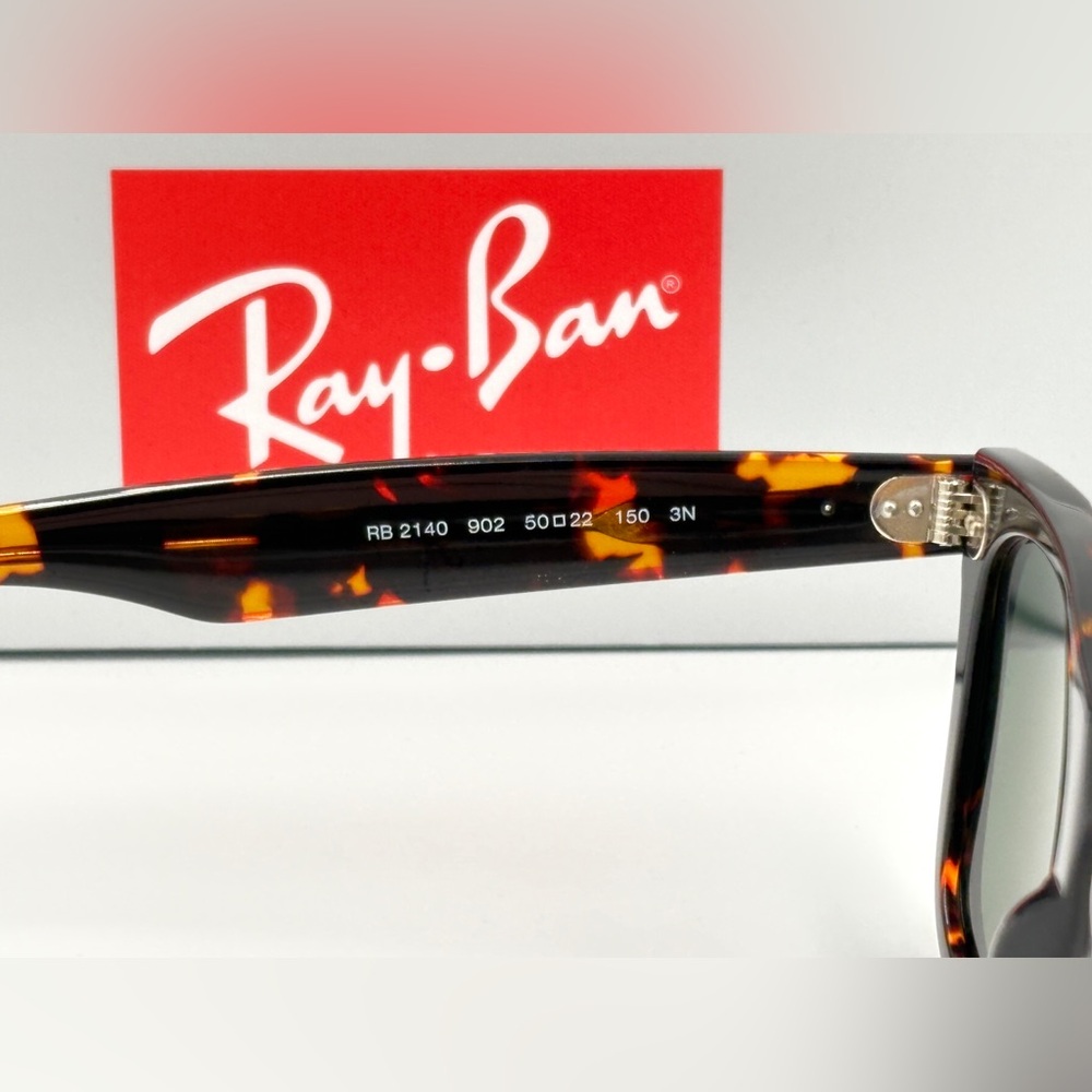 Ray-Ban RB2140 902 Tortoise Green G-15 50mm 50-150 w/Case and box with tag - Picture 6 of 14